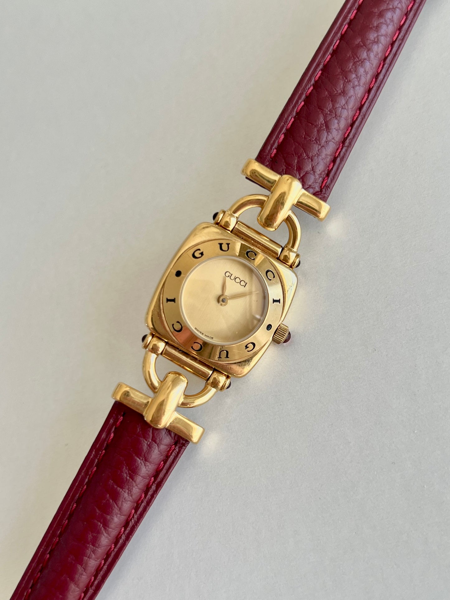 Gucci Horsebit Women's Watch Gold Dial 6300L