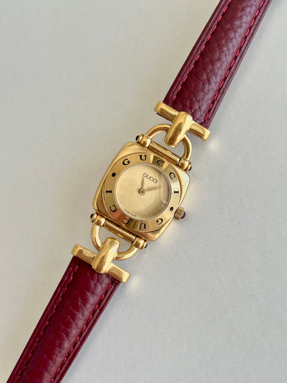 Gucci Horsebit Women's Watch Gold Dial 6300L