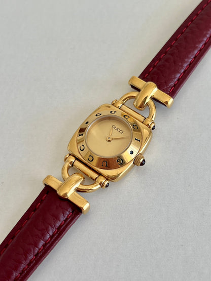 Gucci Horsebit Women's Watch Gold Dial 6300L