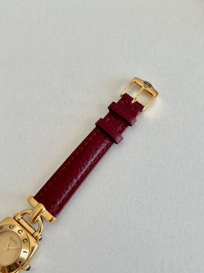 Gucci Horsebit Women's Watch Gold Dial 6300L
