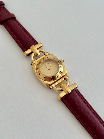 Gucci Horsebit Women's Watch Gold Dial 6300L