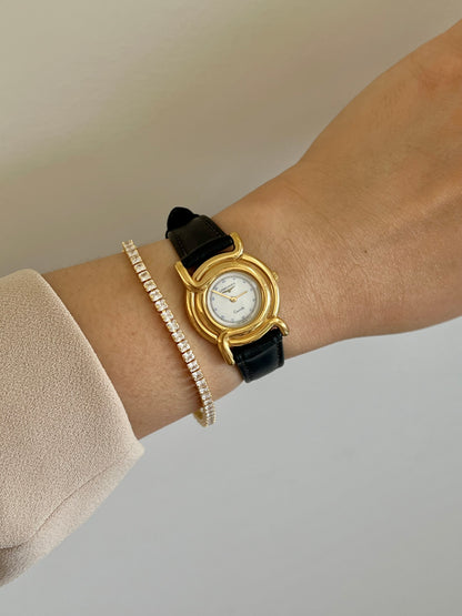 Longines Sculptural Gold Toned Round Women's Watch