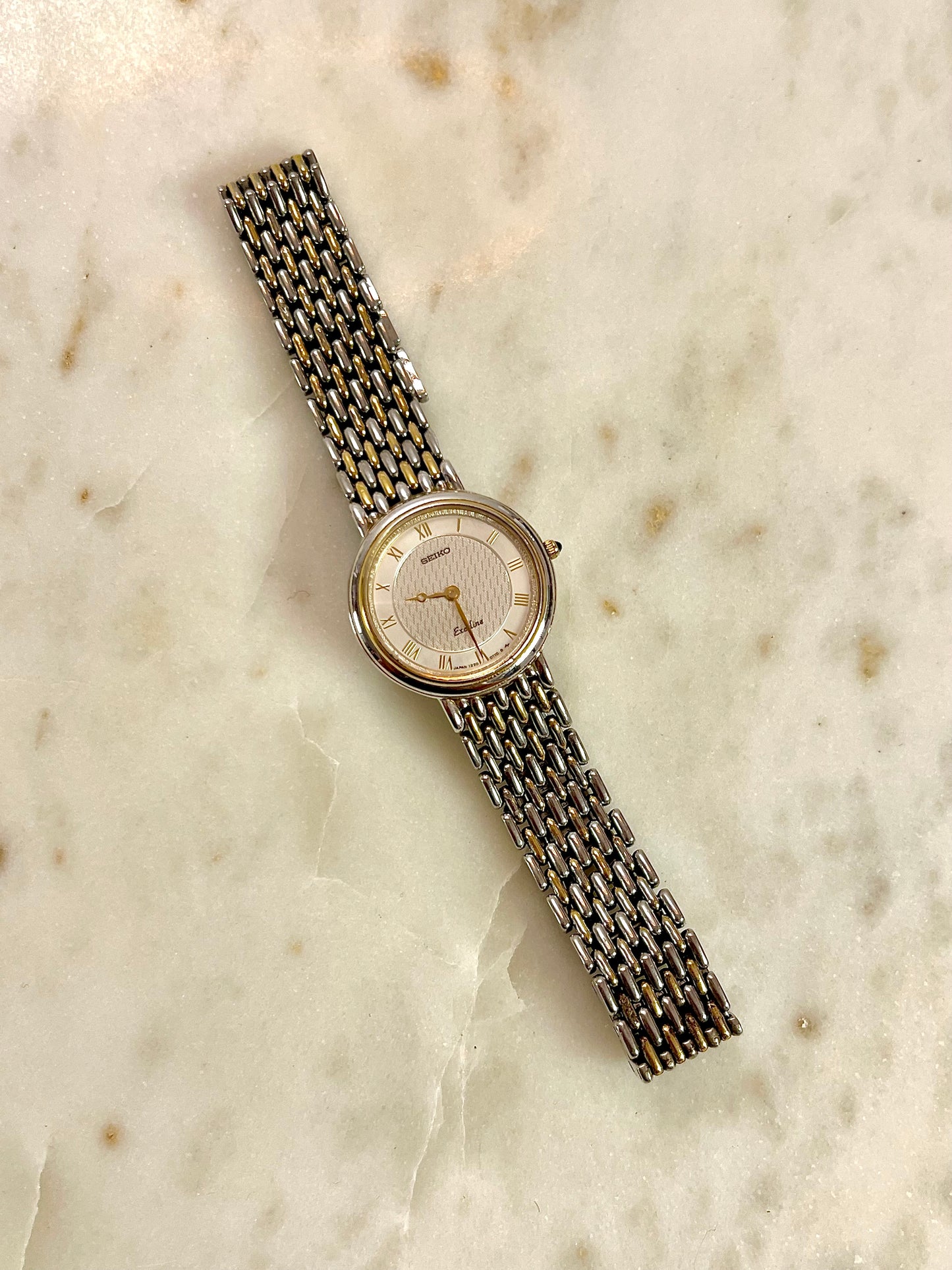 Seiko Exceline Two Tone Roman Dial Womens Watch