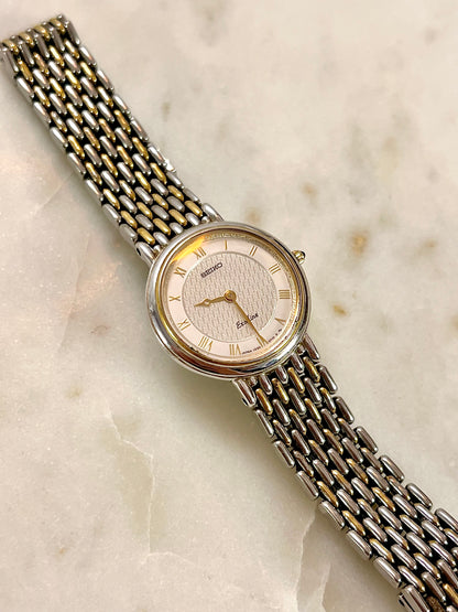 Seiko Exceline Two Tone Roman Dial Womens Watch