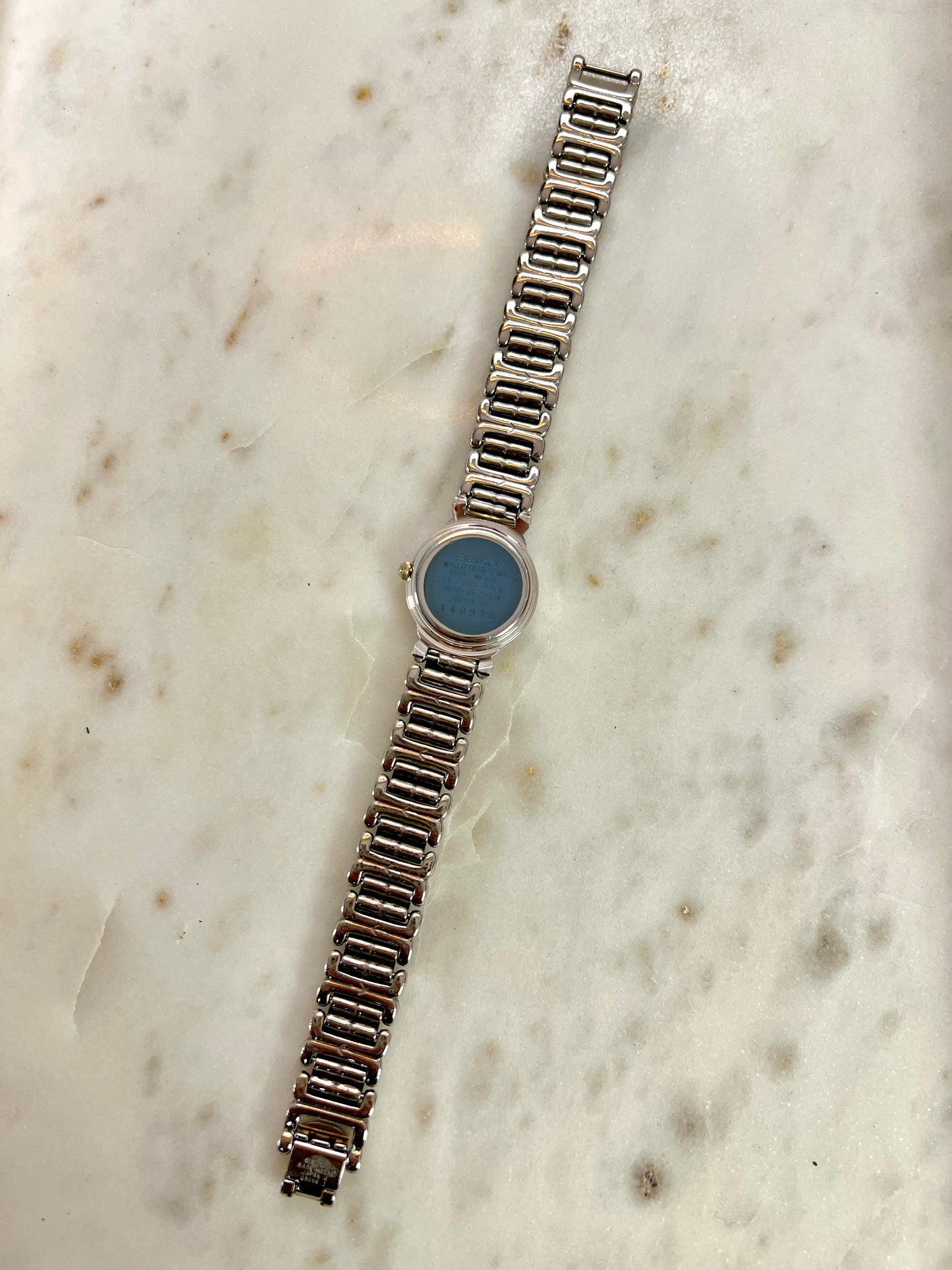 Seiko Phoenix Two Tone Women's Watch with Gold Textured Dial