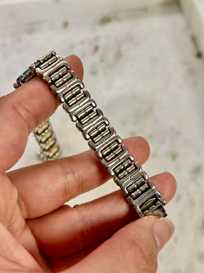 Seiko Phoenix Two Tone Women's Watch with Gold Textured Dial