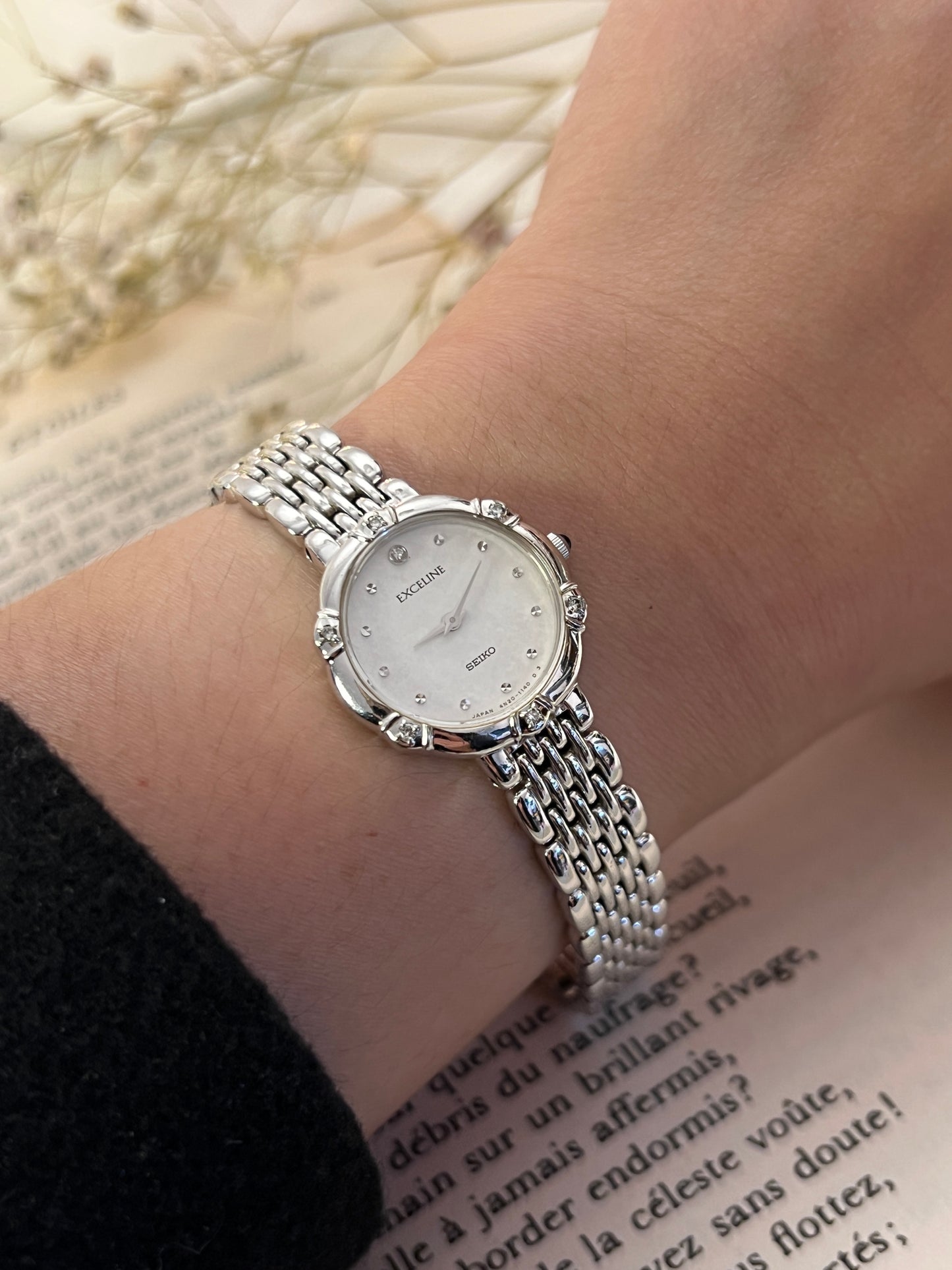 Seiko Exceline Silver Women's Watch with Diamonds