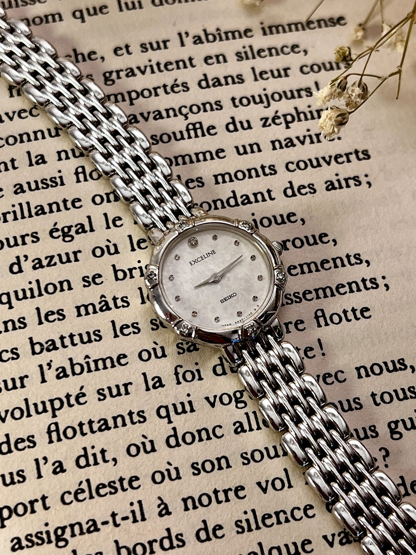Seiko Exceline Silver Women's Watch with Diamonds