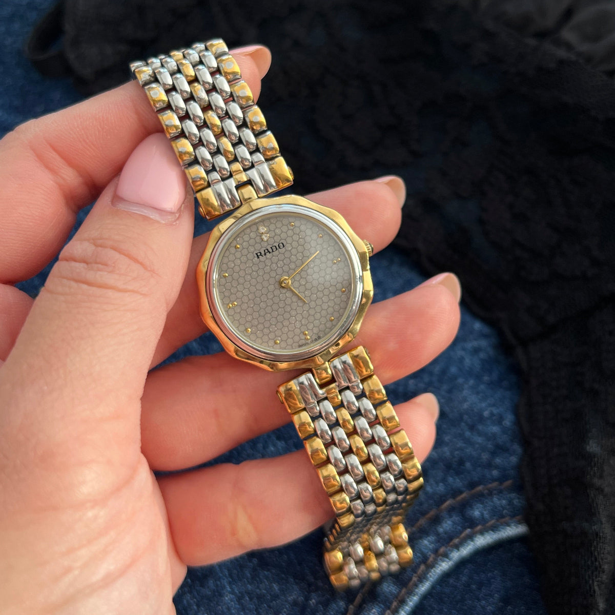 Rado Florence Scalloped Bezel Two Tone Bracelet Women’s Watch