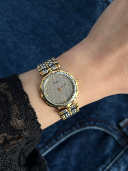 Rado Florence Scalloped Bezel Two Tone Bracelet Women’s Watch