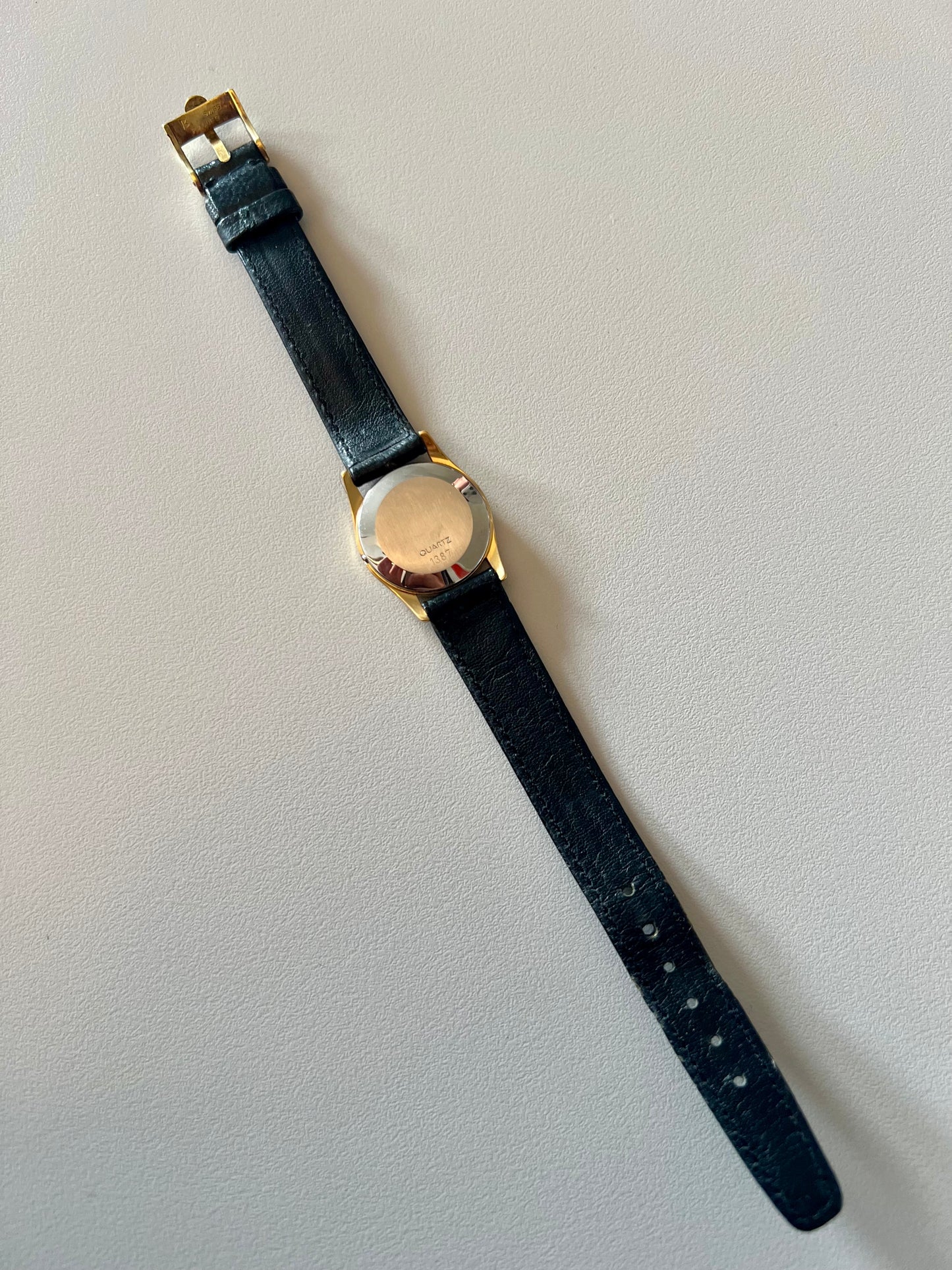 Omega De Ville Gold Ladies’ Watch on Classy Black Strap