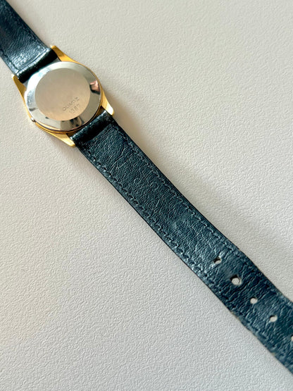 Omega De Ville Gold Ladies’ Watch on Classy Black Strap