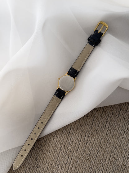 Omega De Ville Gold Woman's Watch with Unique Patterned Dial