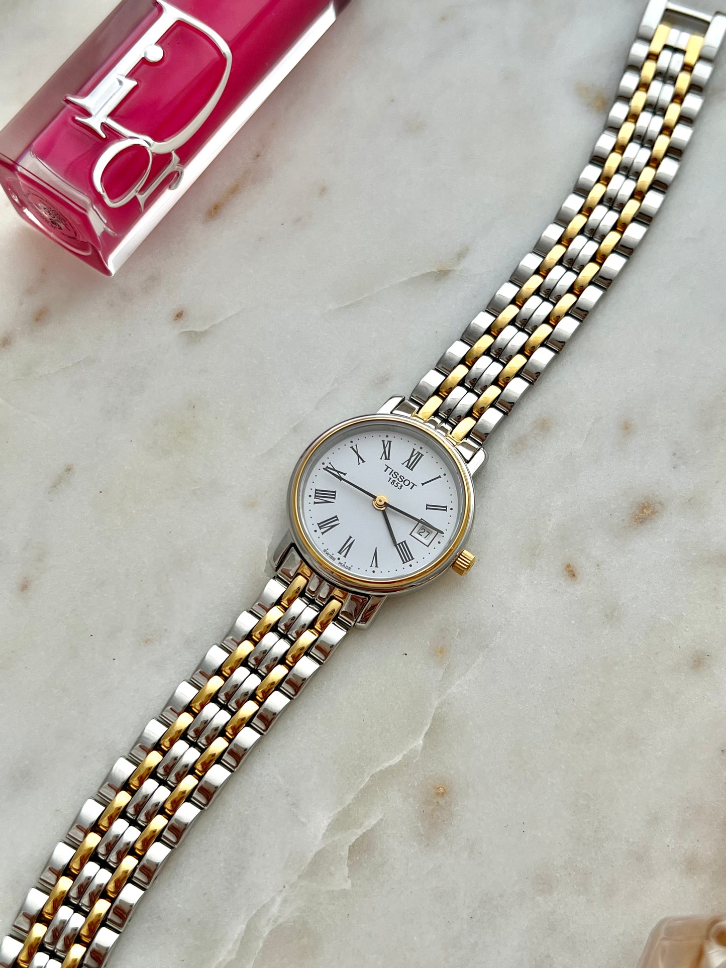 Tissot T-Classic Desire Date Women's Watch in Two Tone