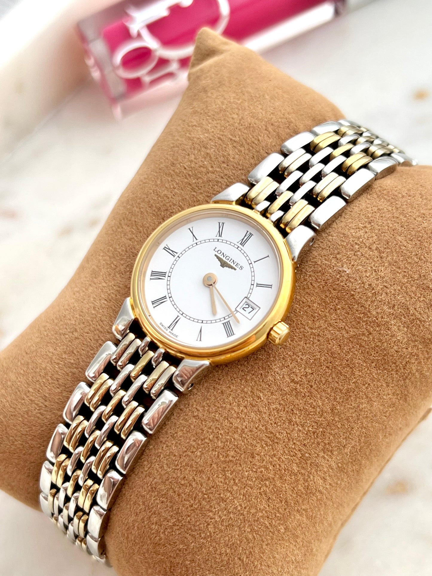 Longines "Les Grandes Classiques" Two Tone Woman's Watch Roman Dial