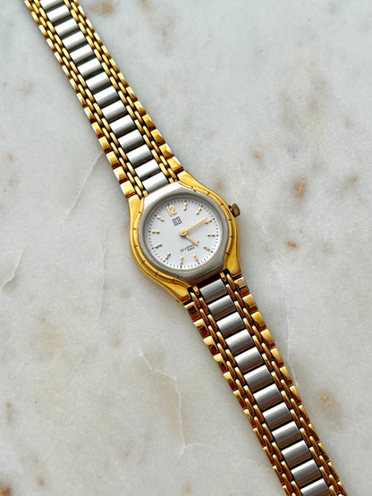 Givenchy Womens Watch with Two Tone Bracelet and Sculpted Case