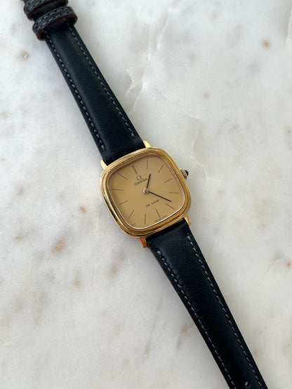 Omega Square Cushion Gold Toned Woman's Watch