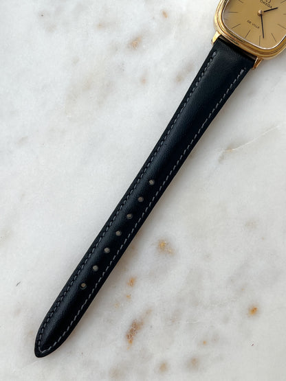 Omega Square Cushion Gold Toned Woman's Watch