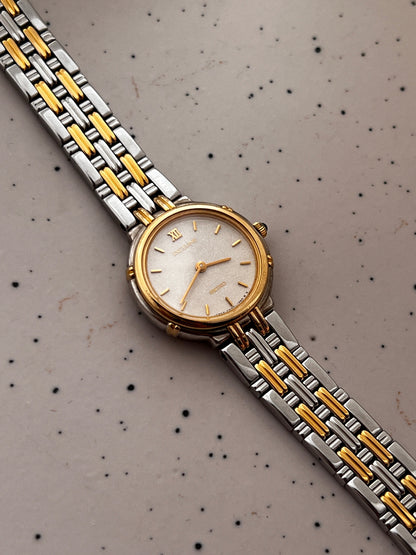 Seiko Exceline Two-tone Woman's Watch with White Dust Dial