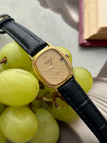 Raymond Weil Gold Tone Cushion Champagne Dial Watch