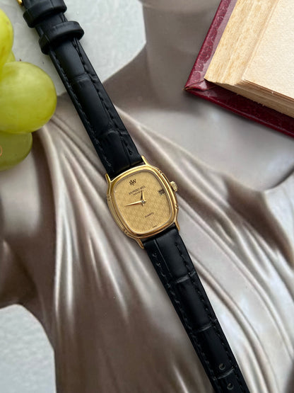Raymond Weil Gold Tone Cushion Champagne Dial Watch