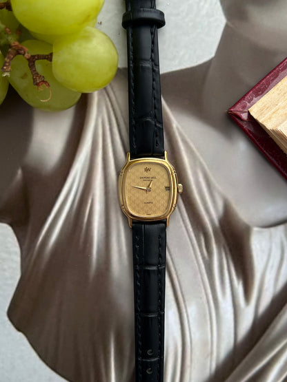 Raymond Weil Gold Tone Cushion Champagne Dial Watch