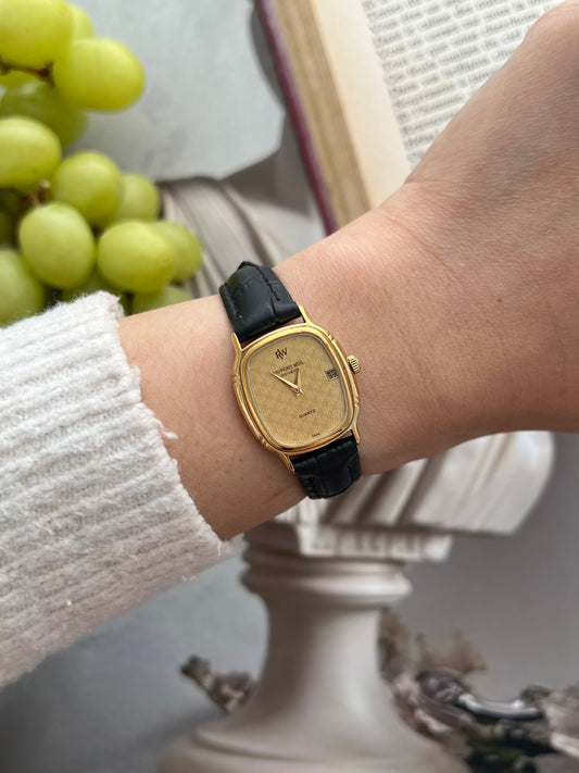 Raymond Weil Gold Tone Cushion Champagne Dial Watch
