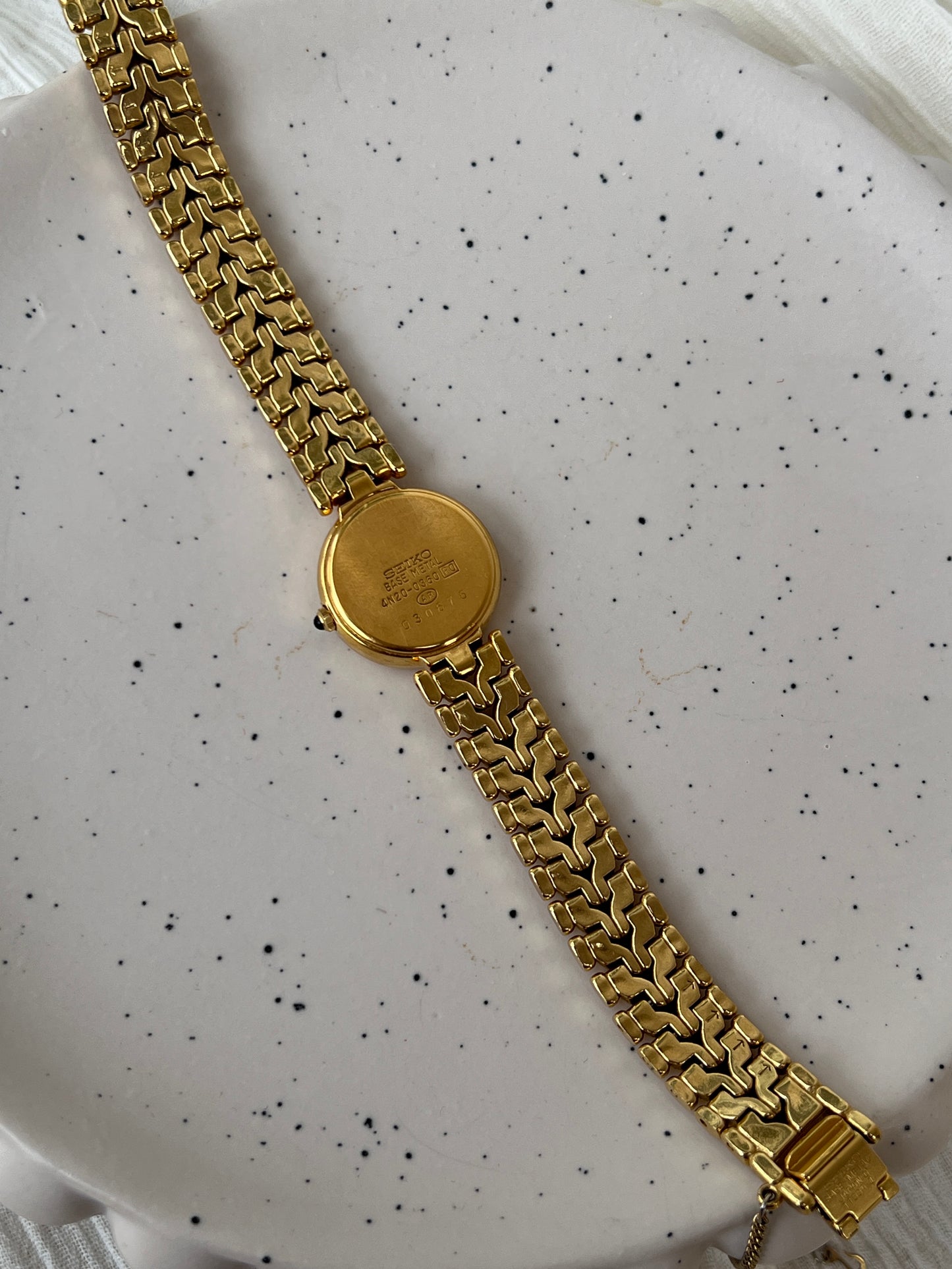 Seiko Exceline Woman's Watch with Diamonds and Dragon Pattern Bracelet