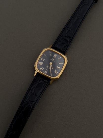 Omega De Ville Rectangular Woman’s Watch with Black Dial