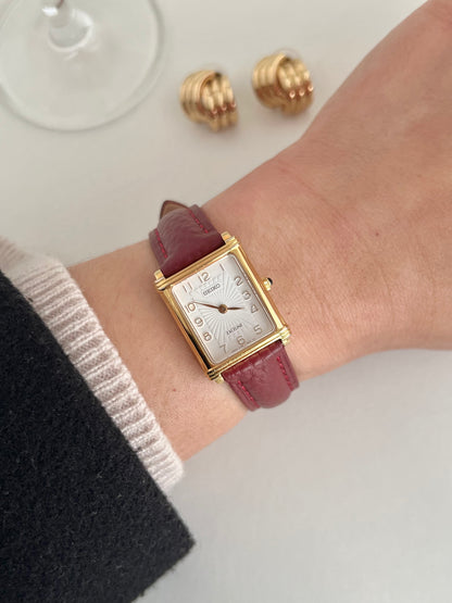Seiko Gold Tank Women's Watch with Sunburst Dial