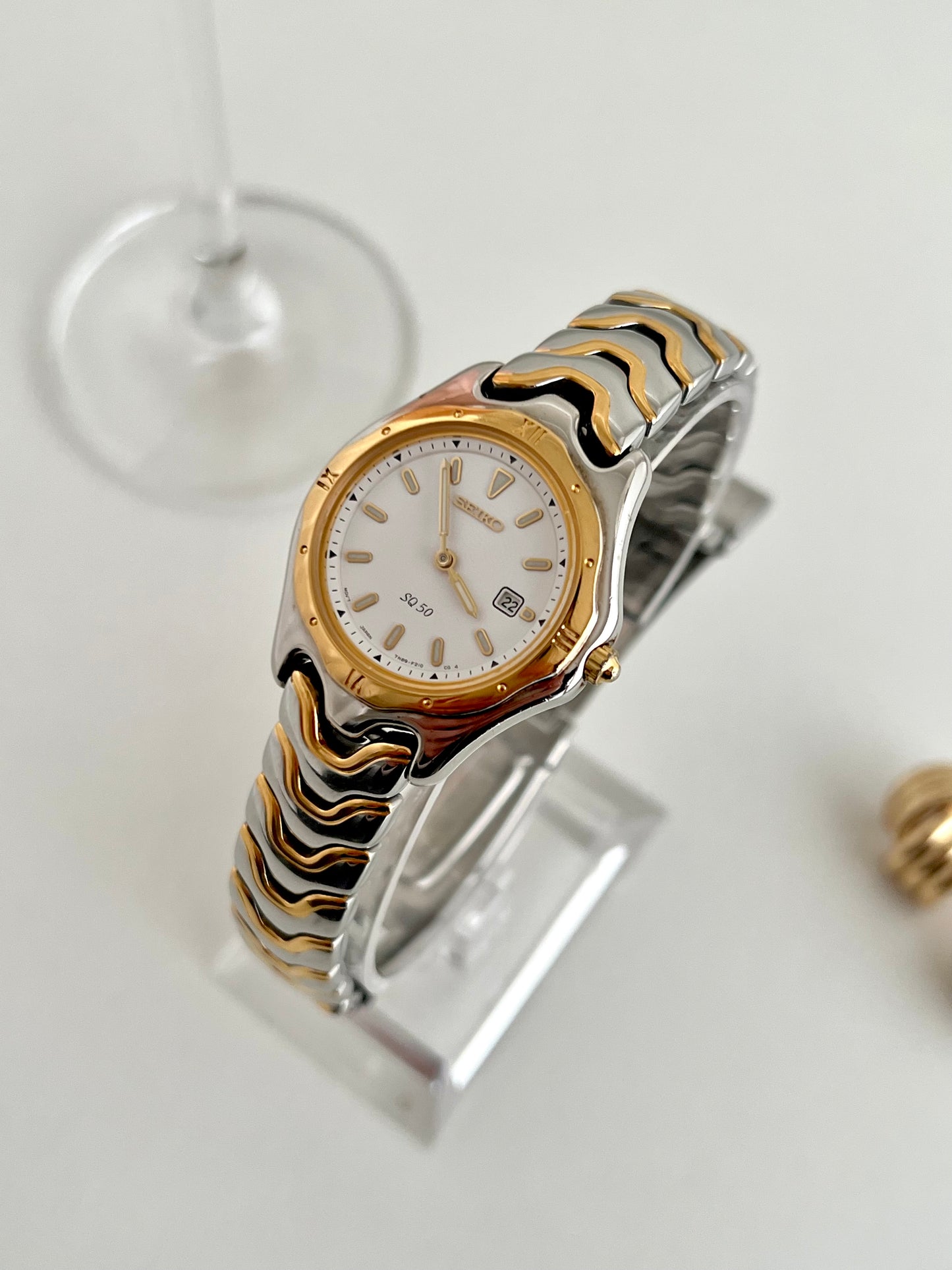 Seiko Two Tone Wave Bracelet Women’s Watch