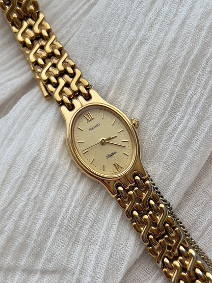 Seiko Belfina Classy Oval Dialed Woman's Watch