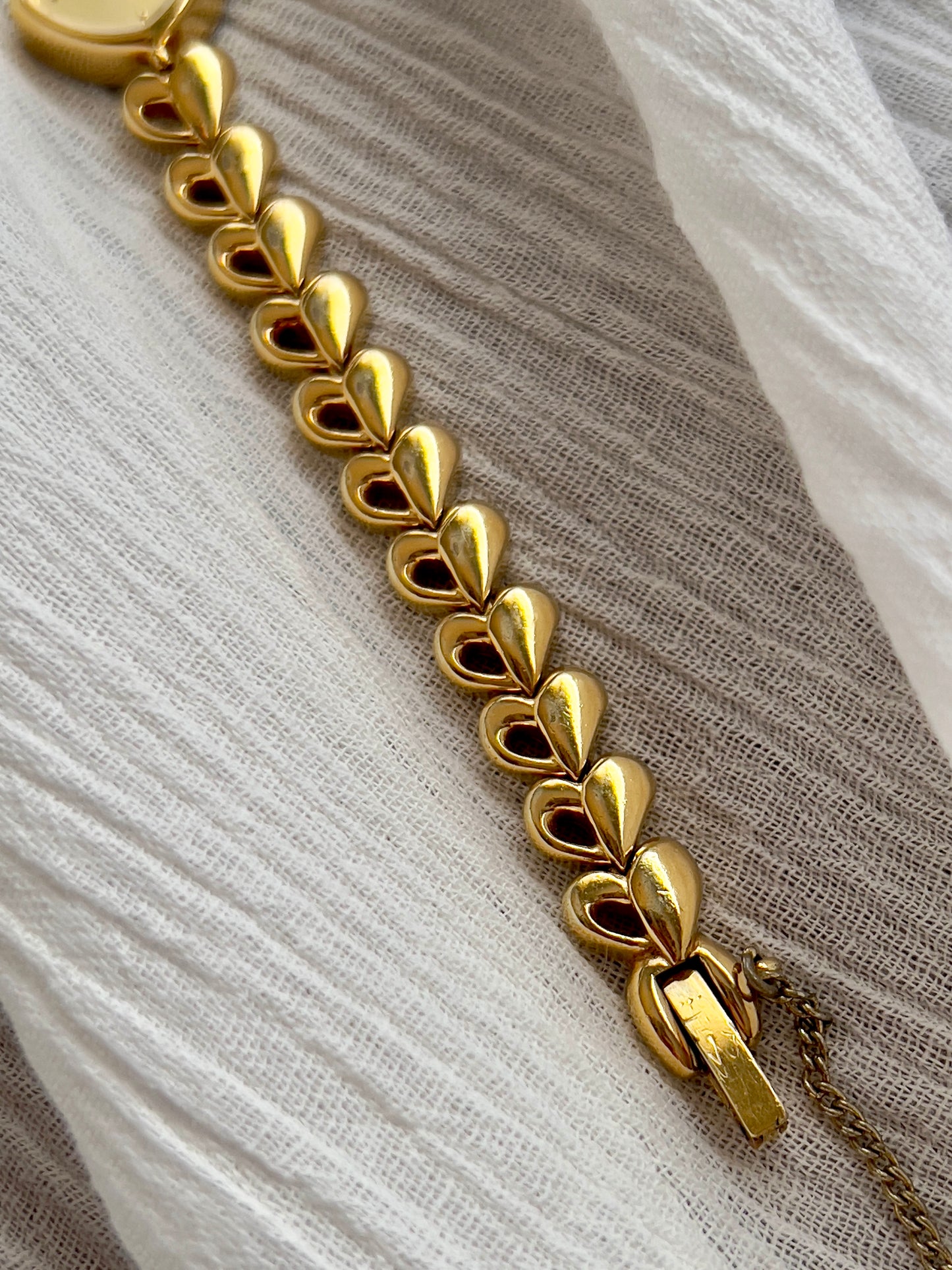 Seiko Gold Toned Women's Watch with Hearts Bracelet