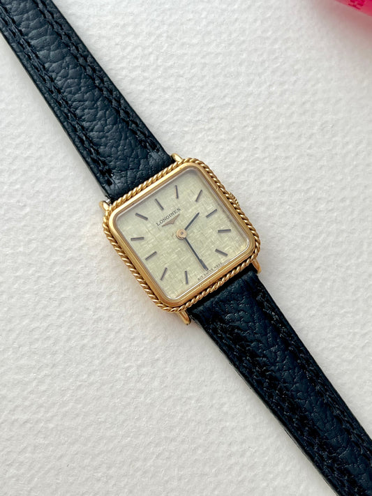 Longines Rope Bezel Mechanical Women’s Watch with Linen Dial