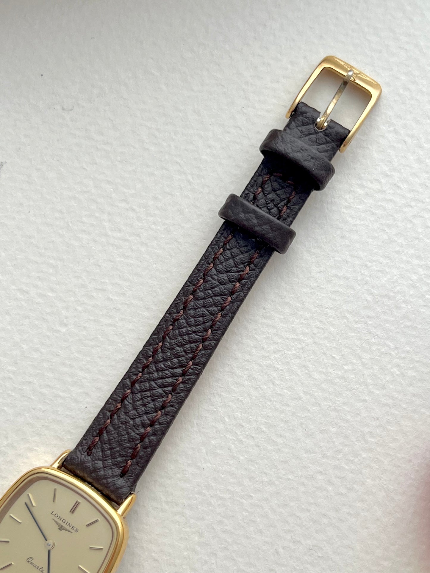 Longines Gold Tone Cushion Women's Watch with Champagne Dial