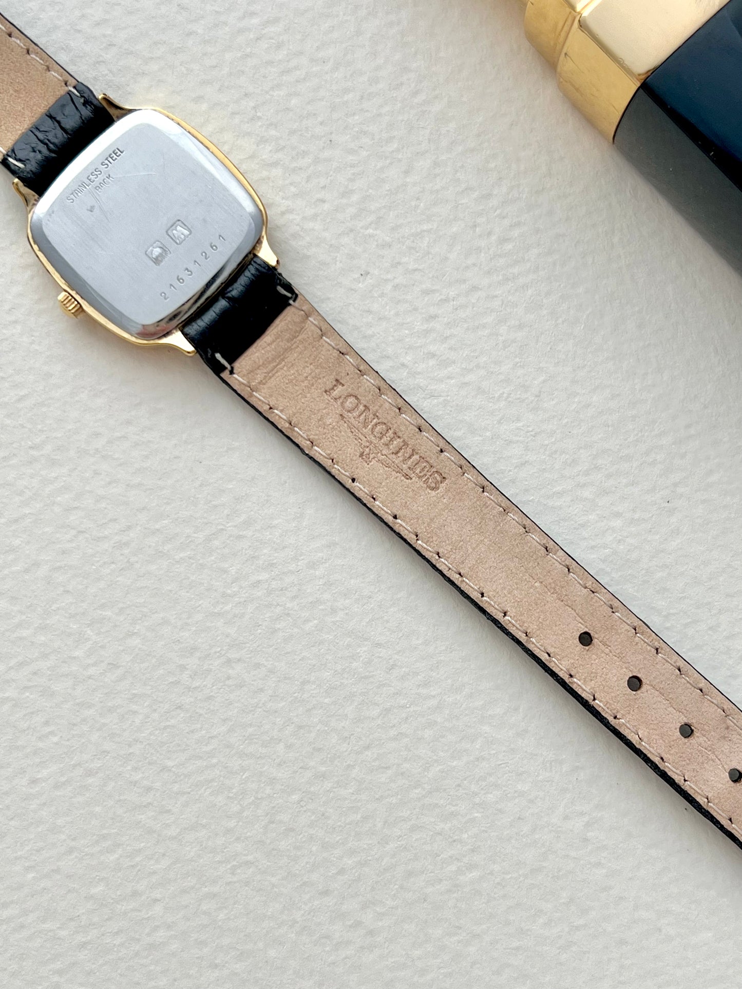 Longines Soft Square Gold Bracelet Women’s Watch Houndstooth Dial