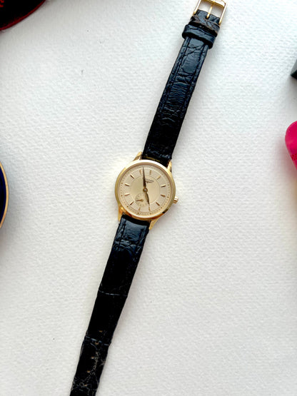 Longines Les Grandes Classiques Gold Tone Women’s Watch with Guilloche Dial and Small Seconds