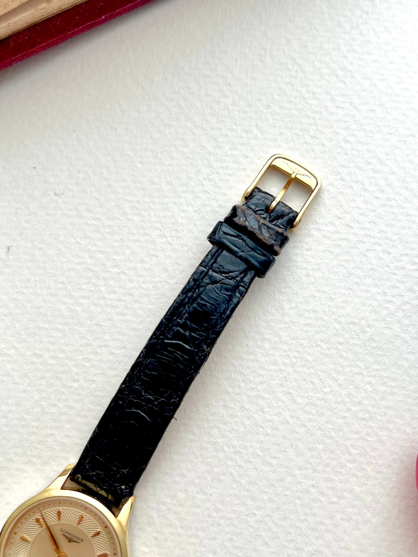 Longines Les Grandes Classiques Gold Tone Women’s Watch with Guilloche Dial and Small Seconds