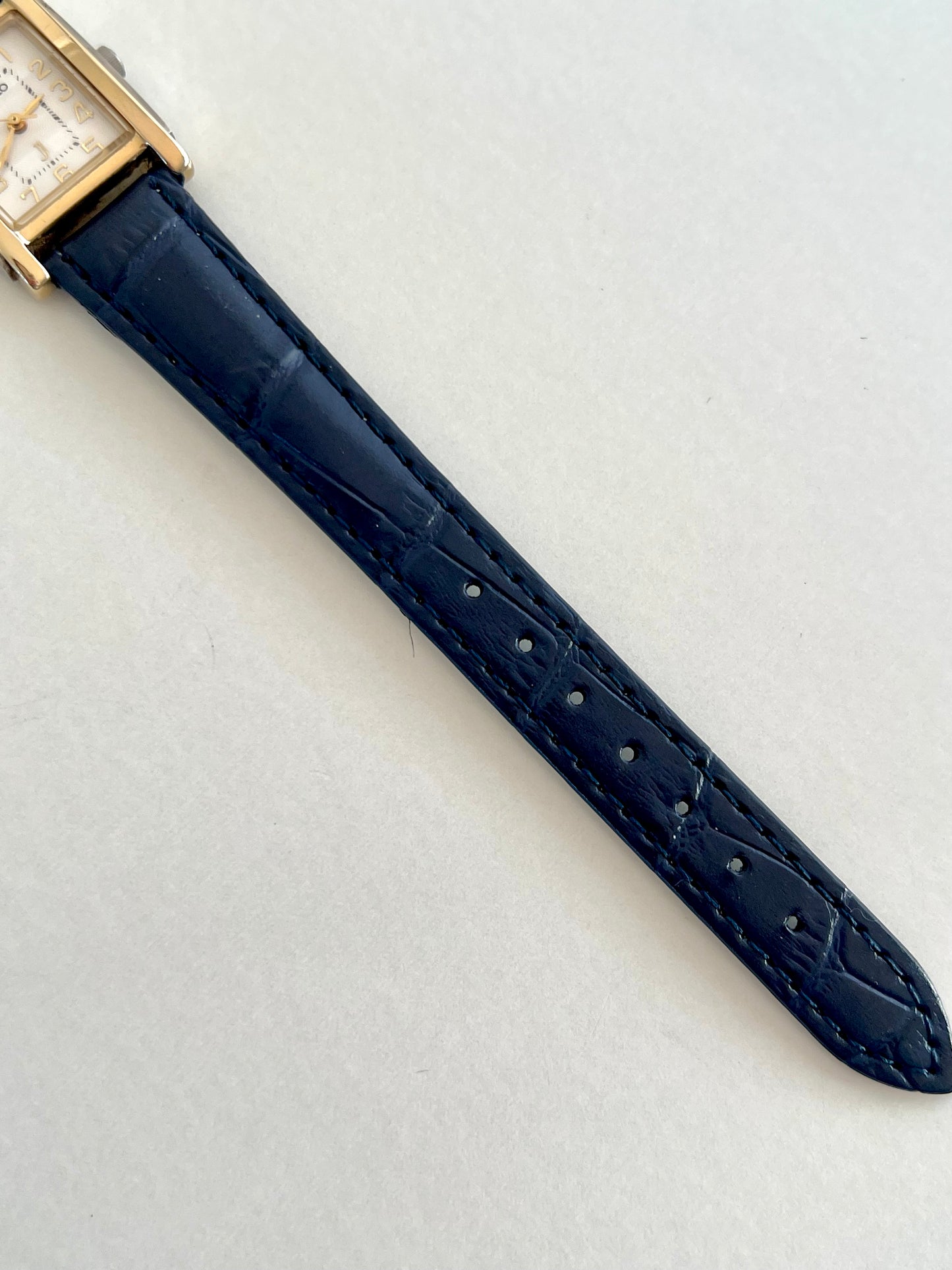 Seiko Two Tone Tank Women's Watch with Guilloche Dial