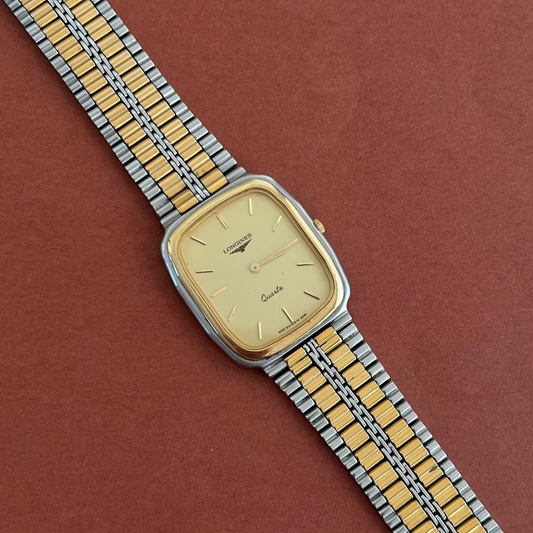 Longines Unisex Rectangular Two Tone Watch