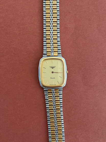 Longines Unisex Rectangular Two Tone Watch