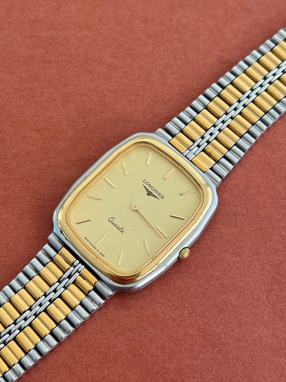 Longines Unisex Rectangular Two Tone Watch