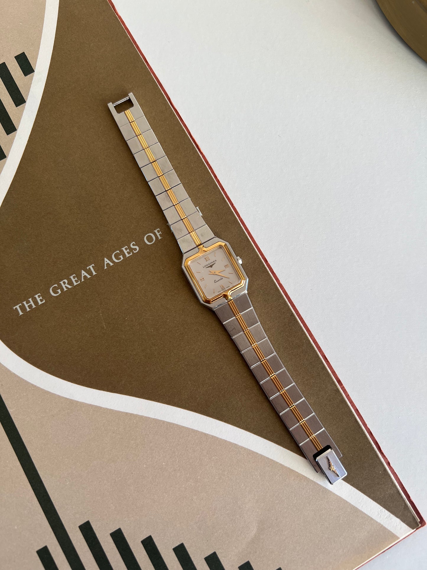 Longines Flagship Two Tone Rectangular Watch
