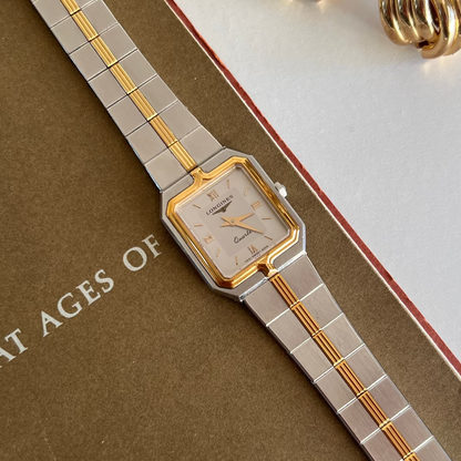 Longines Flagship Two Tone Rectangular Watch