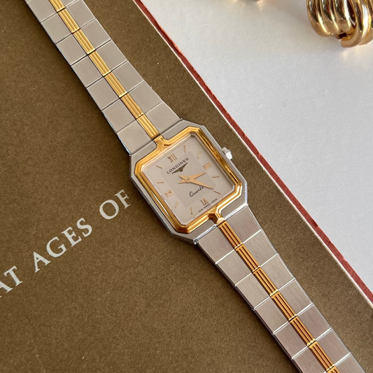 Longines Flagship Two Tone Rectangular Watch