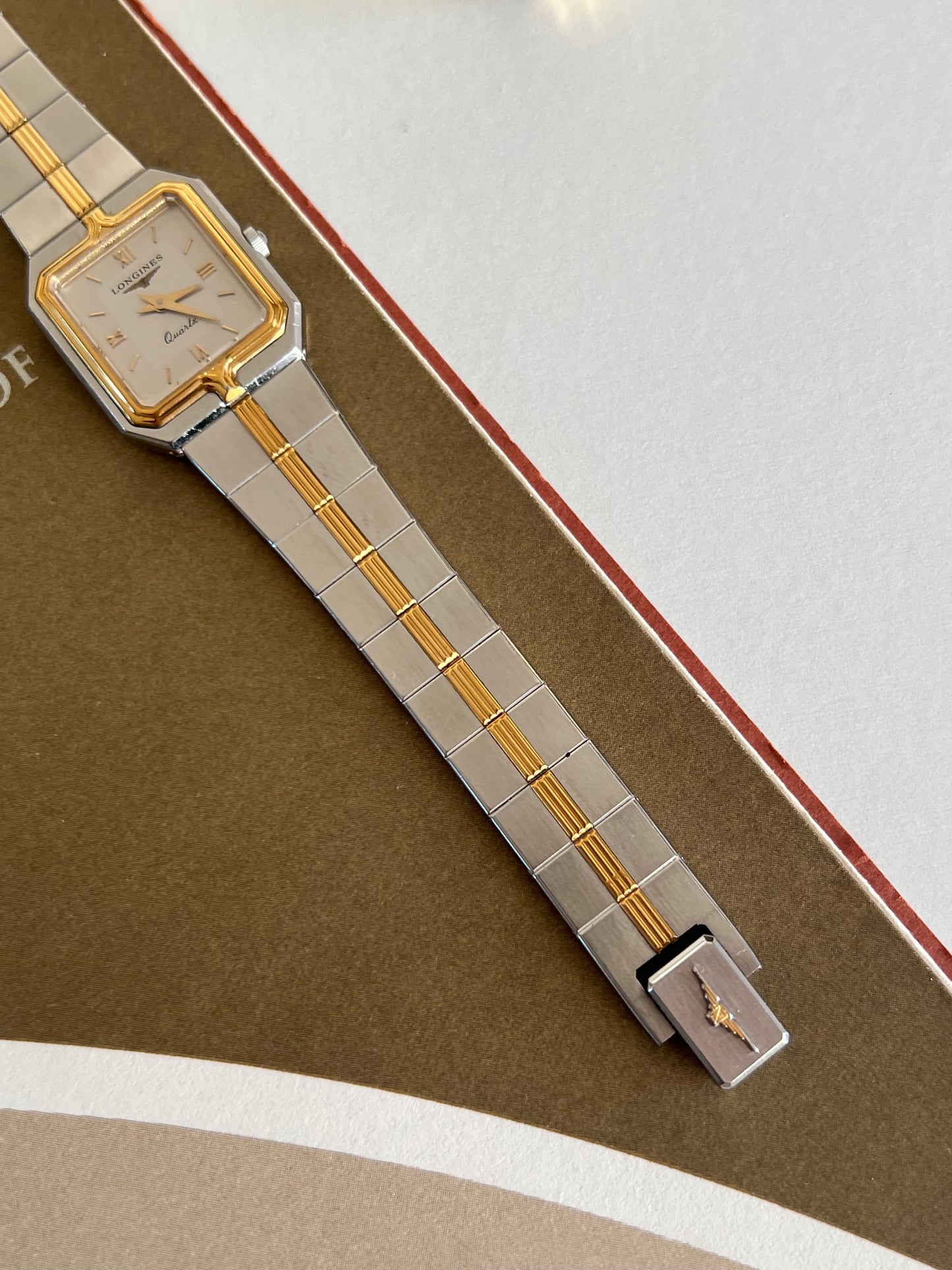 Longines Flagship Two Tone Rectangular Watch