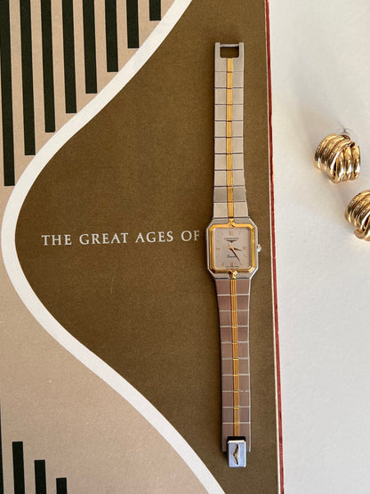 Longines Flagship Two Tone Rectangular Watch