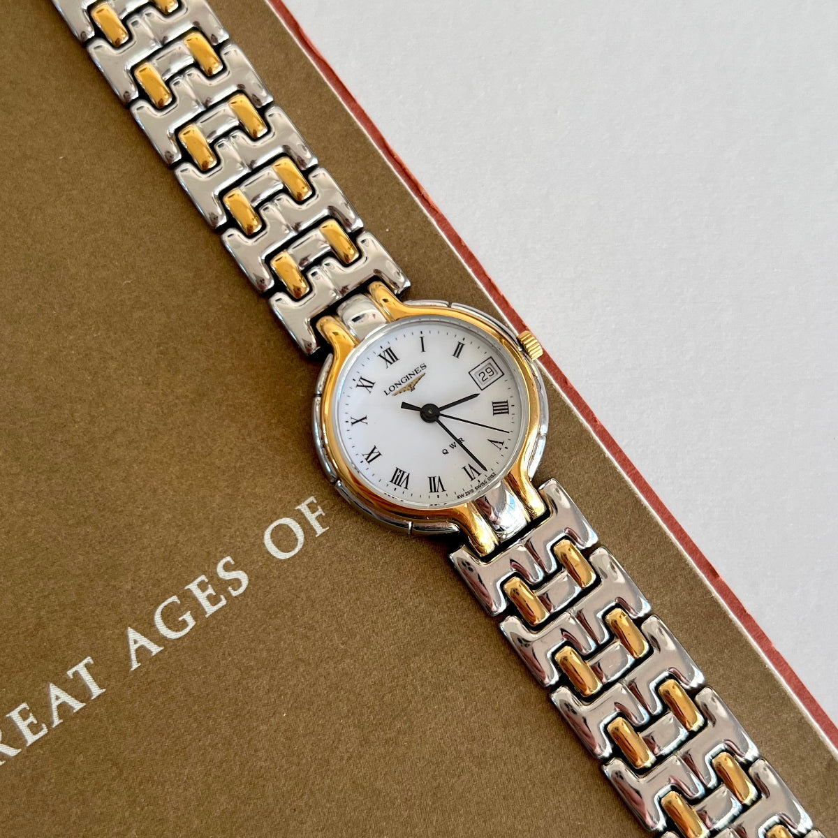 Longines QWR Two Tone Roman Dial Watch