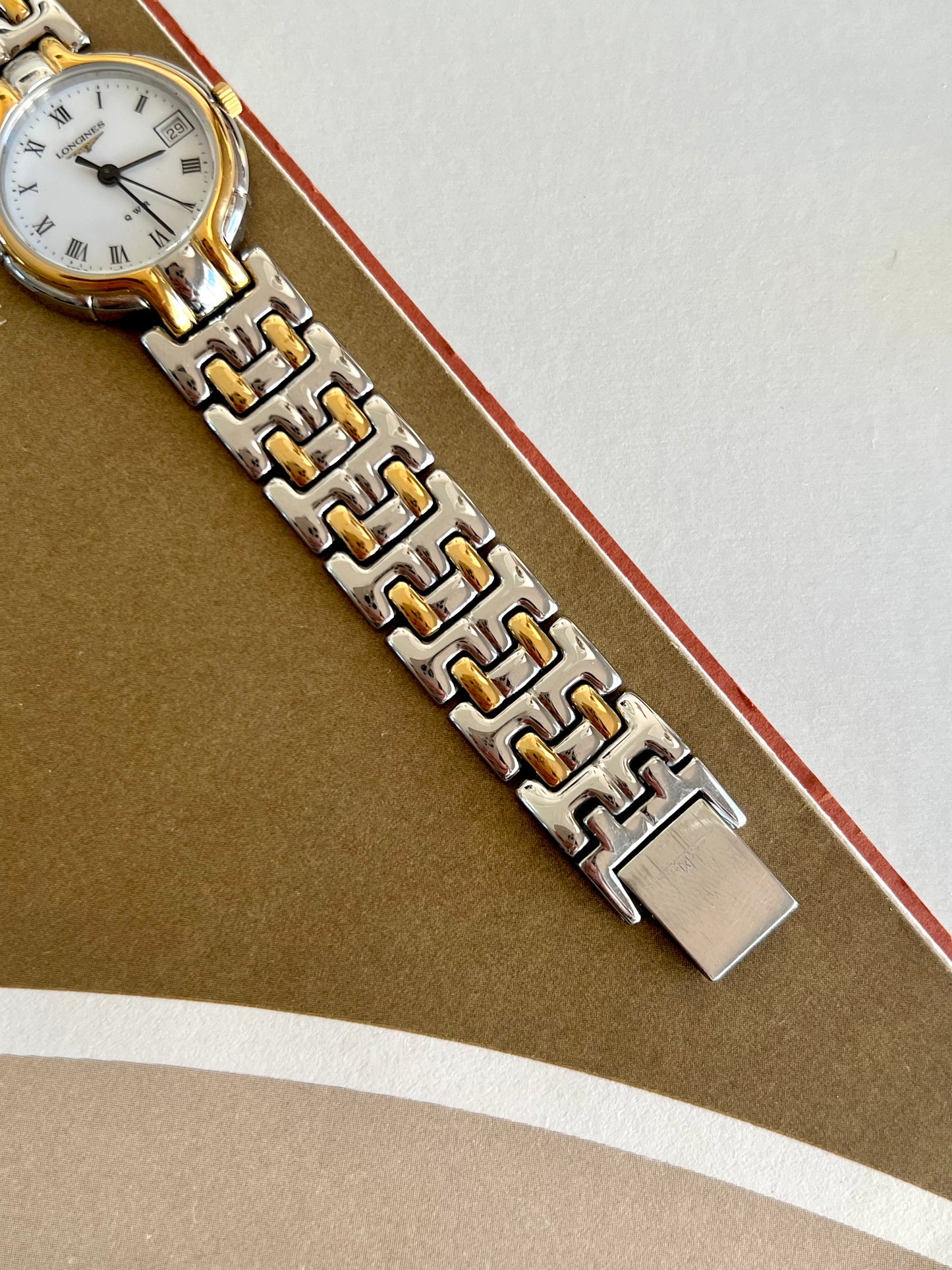 Longines QWR Two Tone Roman Dial Watch