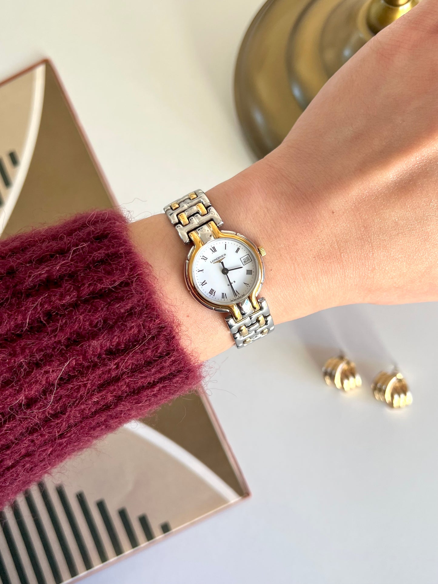 Longines QWR Two Tone Roman Dial Watch